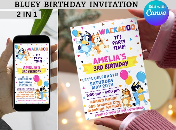 30 Bluey Party Supplies: Invitations, Decorations, Party Favors, & More