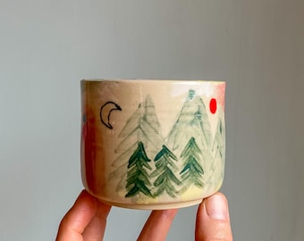 Winter Mug – Hand-painted Ceramic – Christmas Gift – Unique Item – Handmade Mug – Christmas Decoration