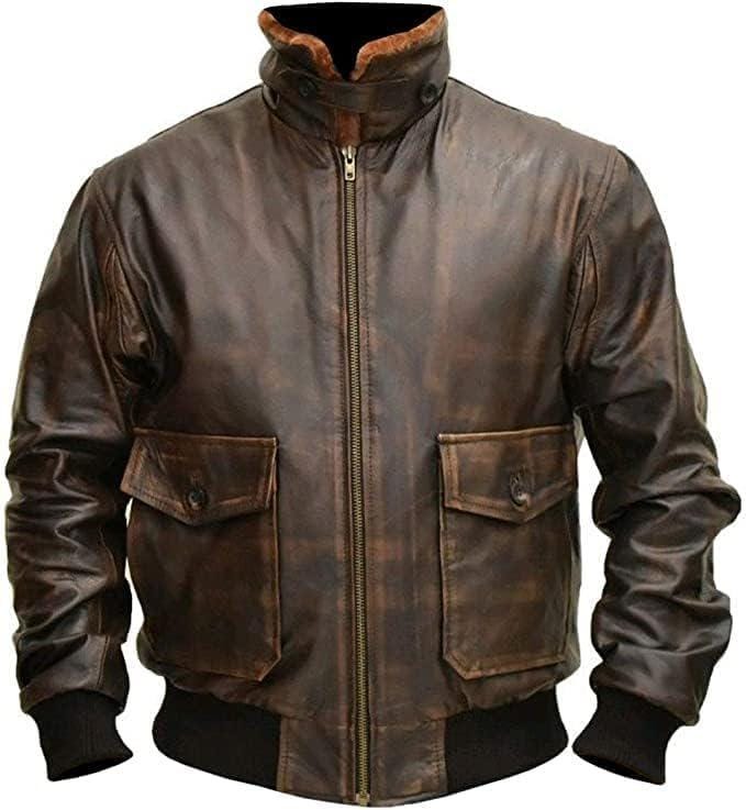 Men's Premium Real Leather Vintage G-1 US Naval Flight Jacket - Etsy