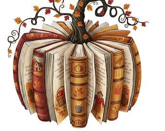 Retro Autumn Reading Sublimation Design, Fall Book Pumpkin PNG, Librarian Halloween Shirt, Cozy Pumpkin Season Digital Download for Teachers
