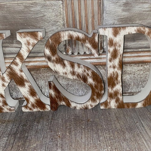 Genuine Cowhide Letters Etsy