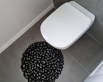 WC-Vorleger, moderner Teppich im Seildesign, hergestellt in Frankreich, Luxusteppich, leichte Fußmassage, einzigartiger Teppich, individuelle Größen und Formen