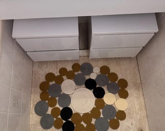 Handgefertigter Seilteppich – Dekoration für drinnen und draußen