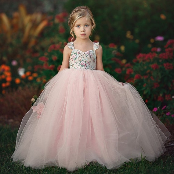 1-7 Year Kids Girls Princess Dress Evening Party Wedding - Etsy