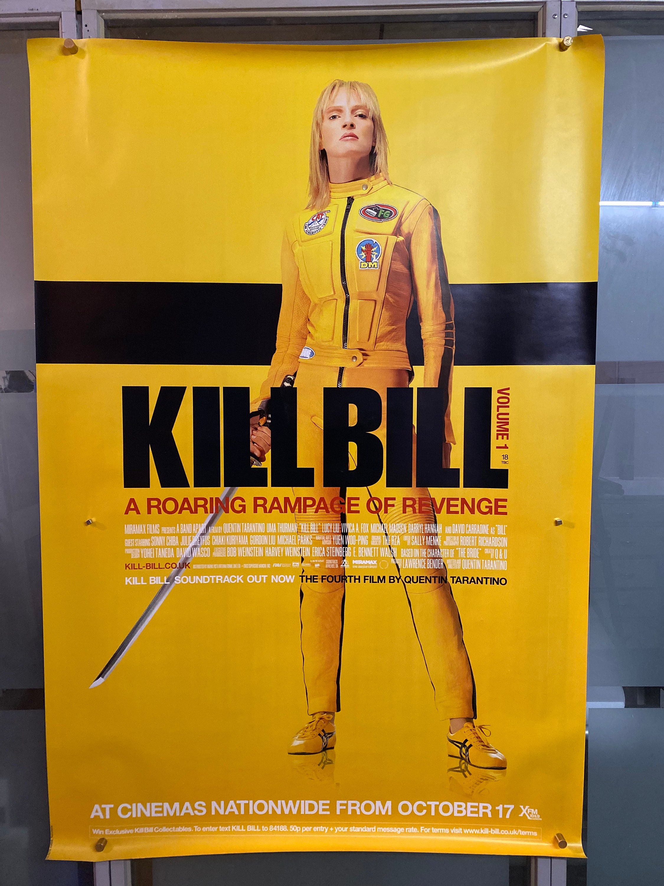 Vintage Kill Bill Vol.1 Rare Original 2003 Bus Shelter Advertising