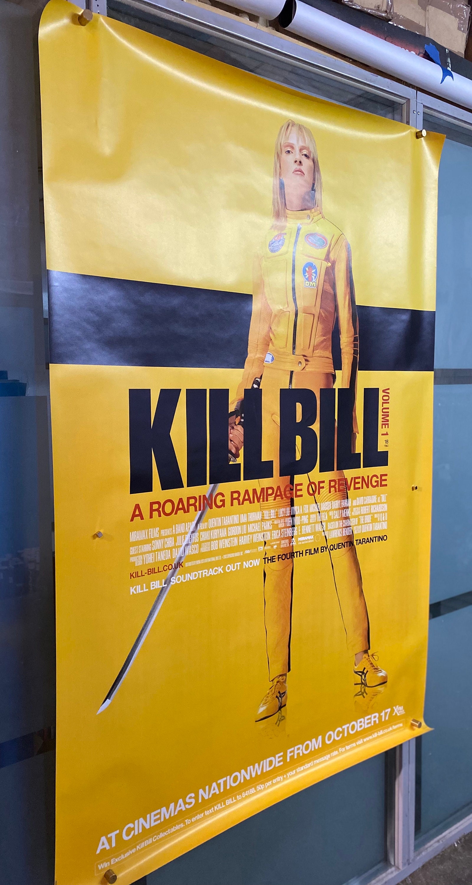 Vintage Kill Bill Vol.1 Rare Original 2003 Bus Shelter Advertising