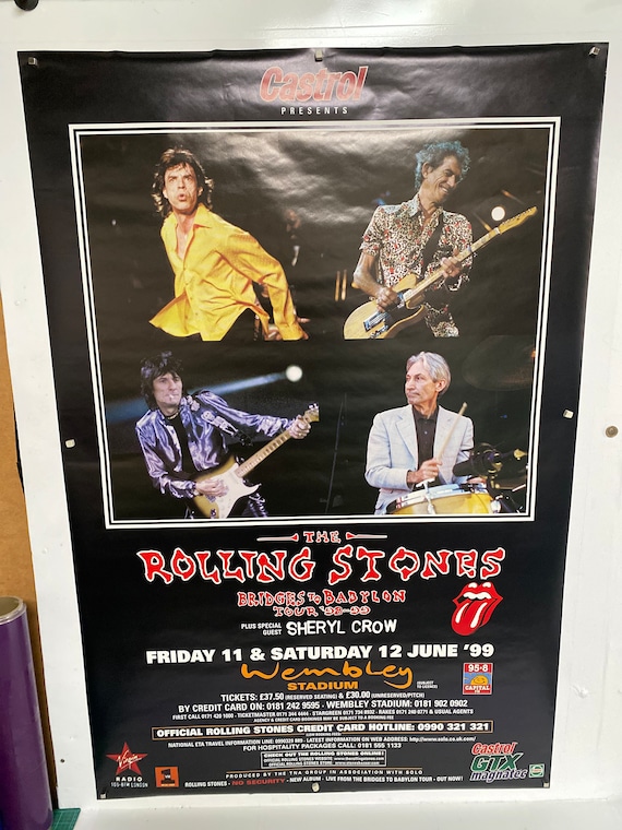 Vintage Original 98-1999 Rolling Stones Bridges to Babylon Tour