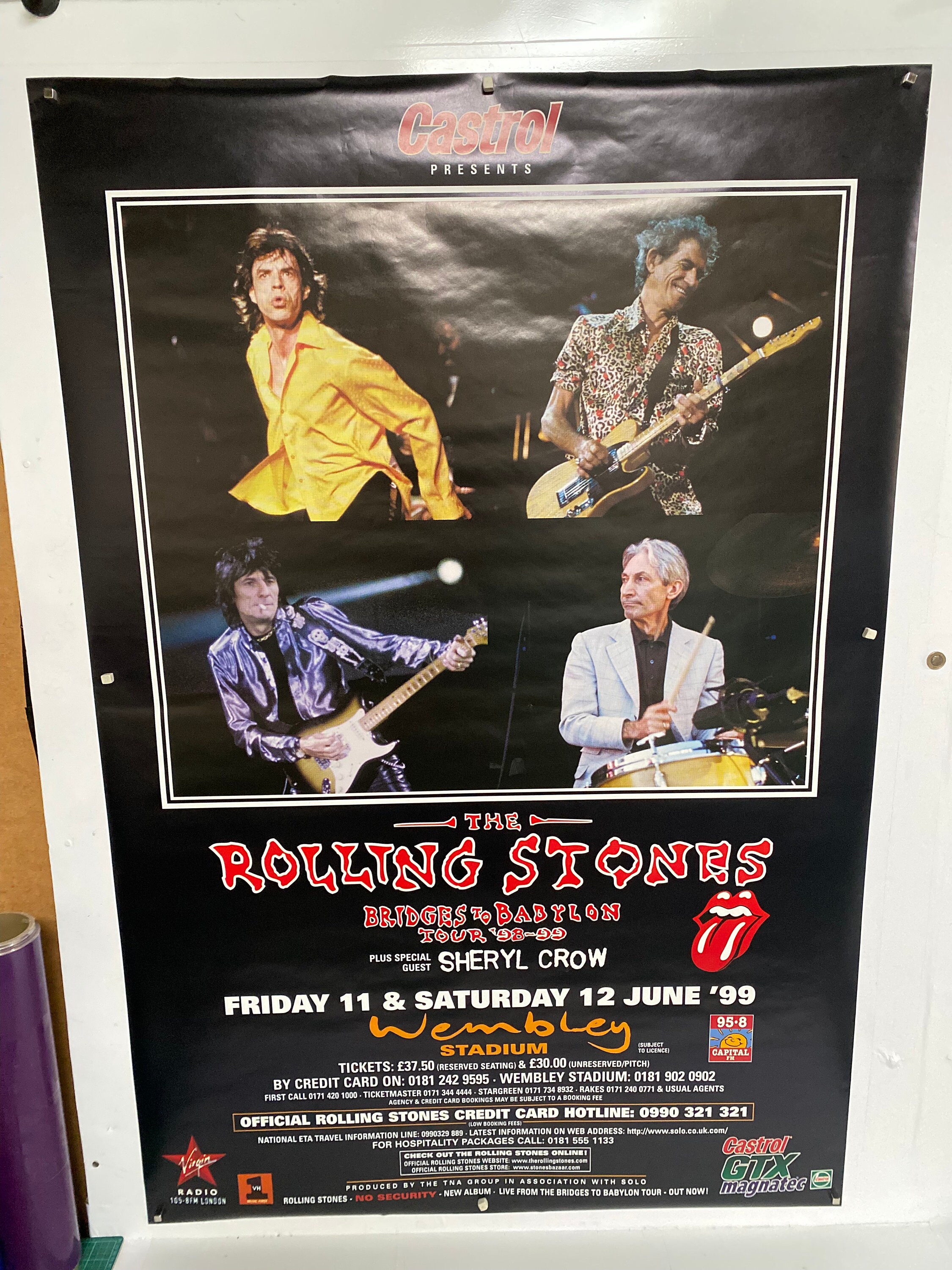 Vintage Original 98-1999 Rolling Stones Bridges to Babylon Tour