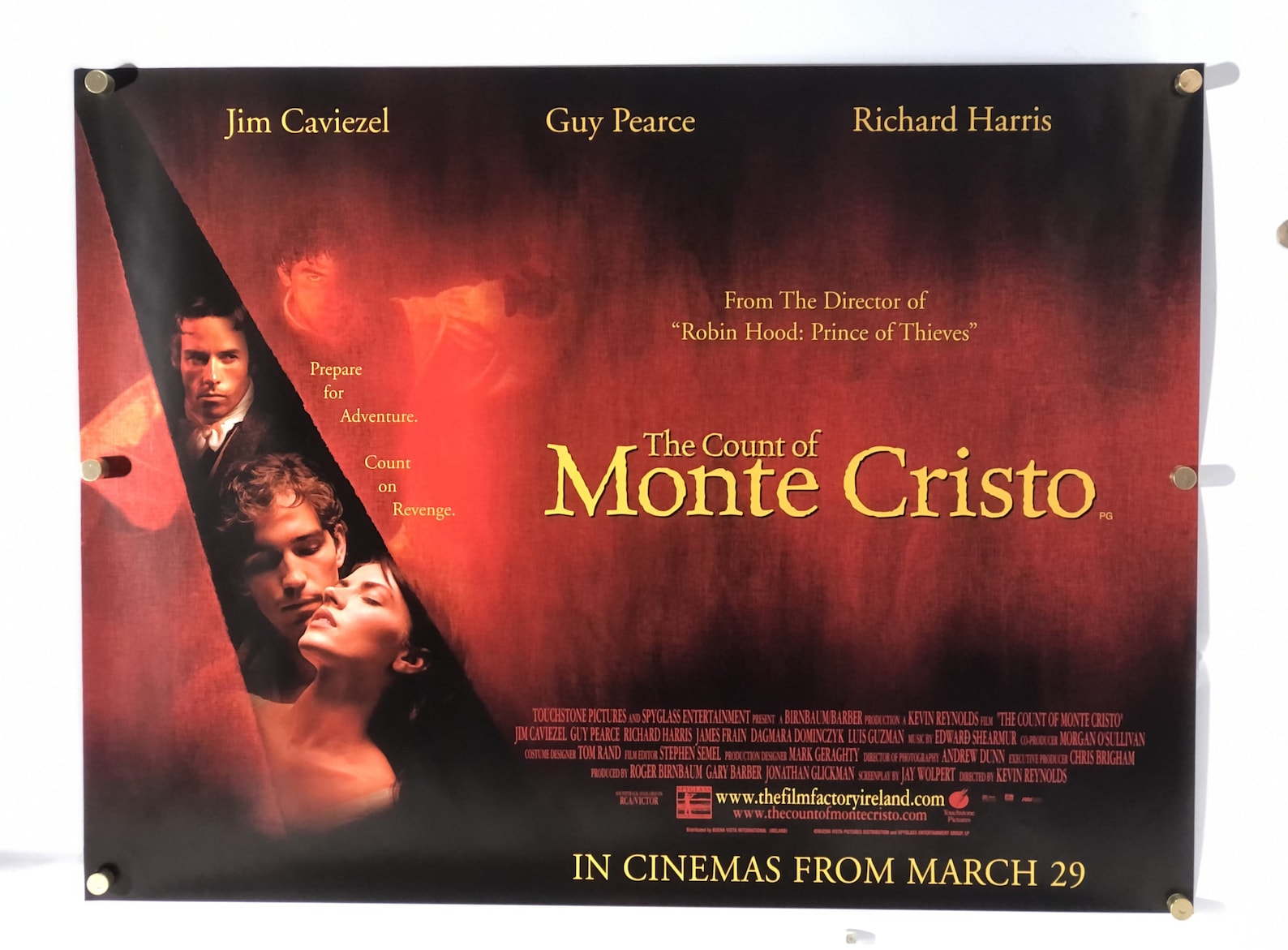 The Count of Monte Cristo Original 2002 British Quad Movie Poster - Etsy