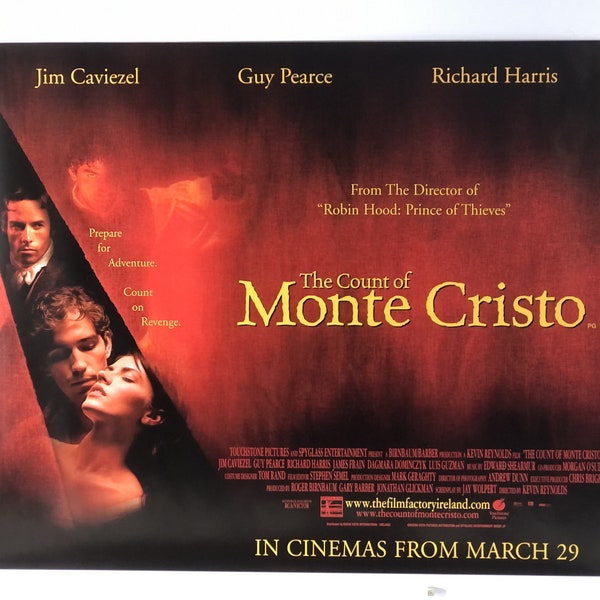 The Count of Monte Cristo Original 2002 British Quad Movie Poster