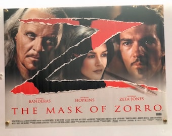 The Mask Of Zorro 1998 British Quad Movie Poster