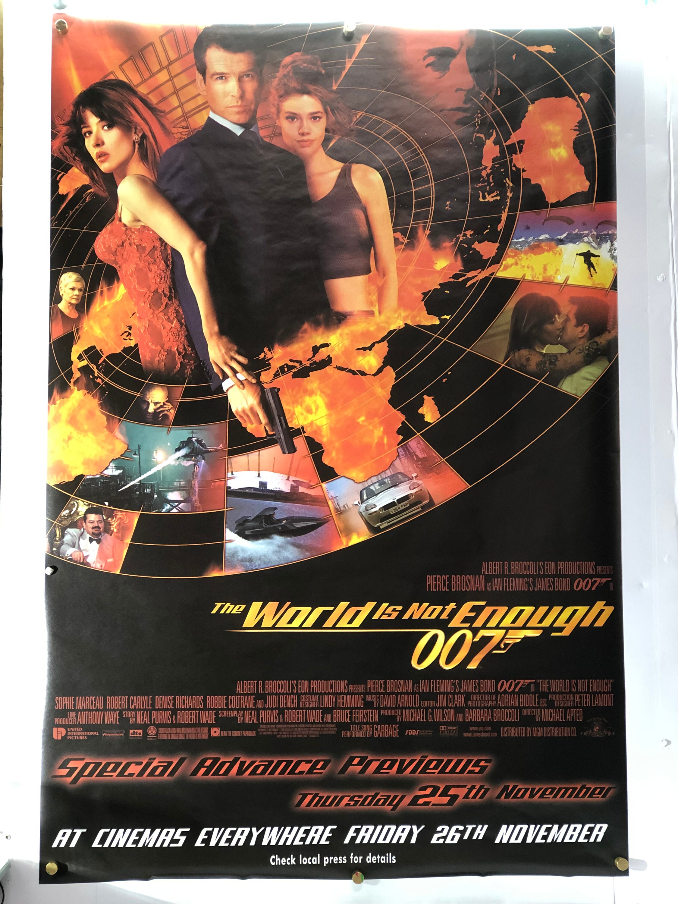The World is Not Enough (1999) Vintage Original Subway Poster 40