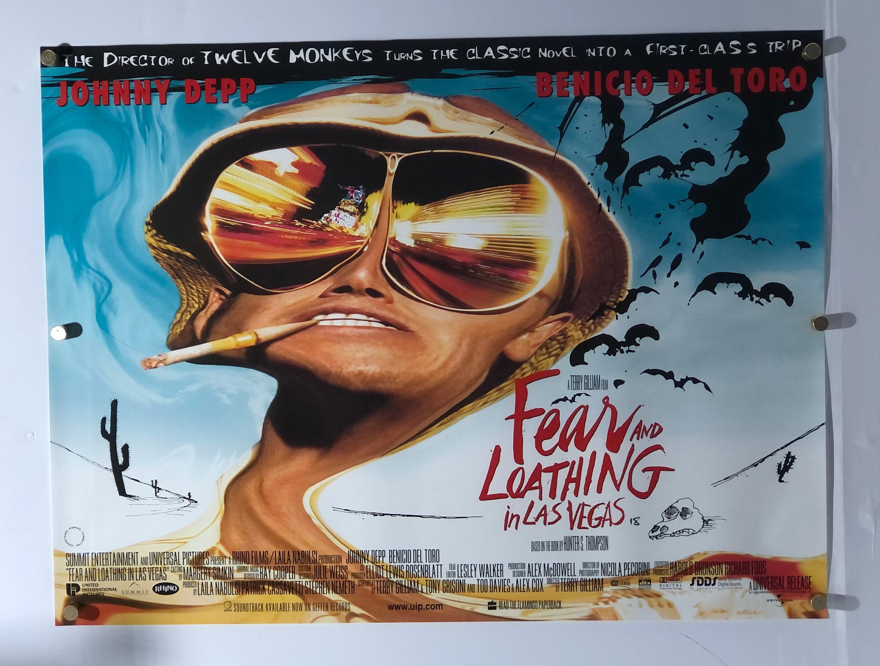 Fear and Loathing in Las Vegas 1998 Original British Quad Movie