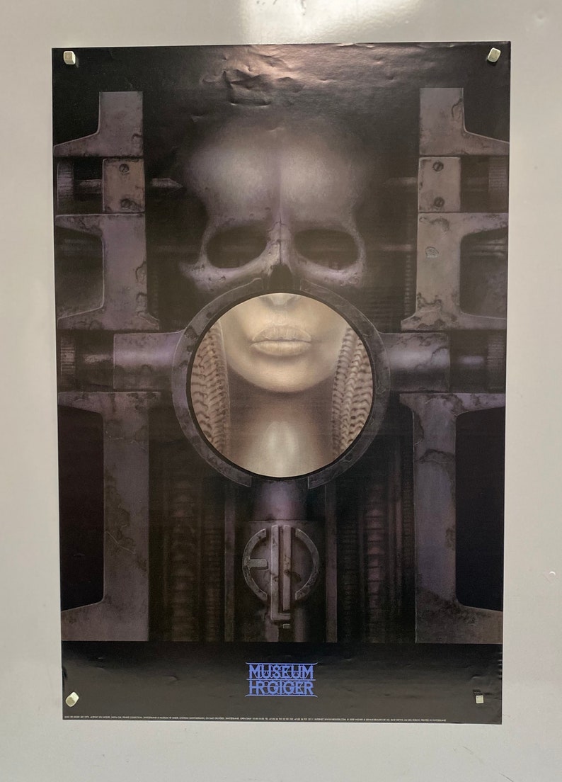 HR Giger Vintage Art Poster ( 2000 ) Album Cover Artwork Brain Salad ...