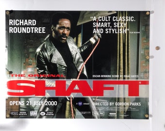 Shaft 2000 BFI re-release Original British Quad Movie Poster