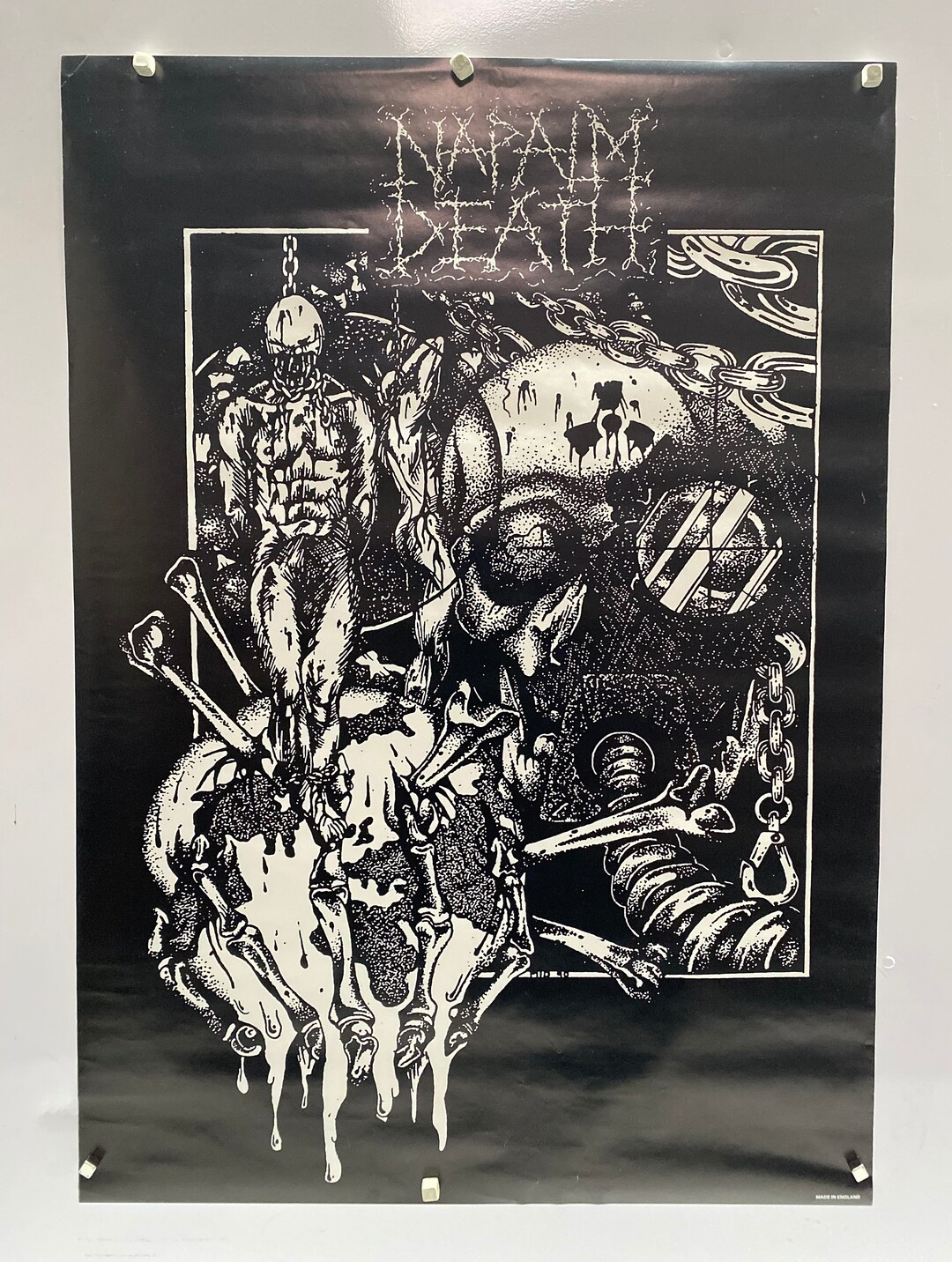 送料込み Napalm Death シルクスクリーンポスター 1996年 送料込み Napalm Death シルクスクリーンポスター 1996年 送料込み