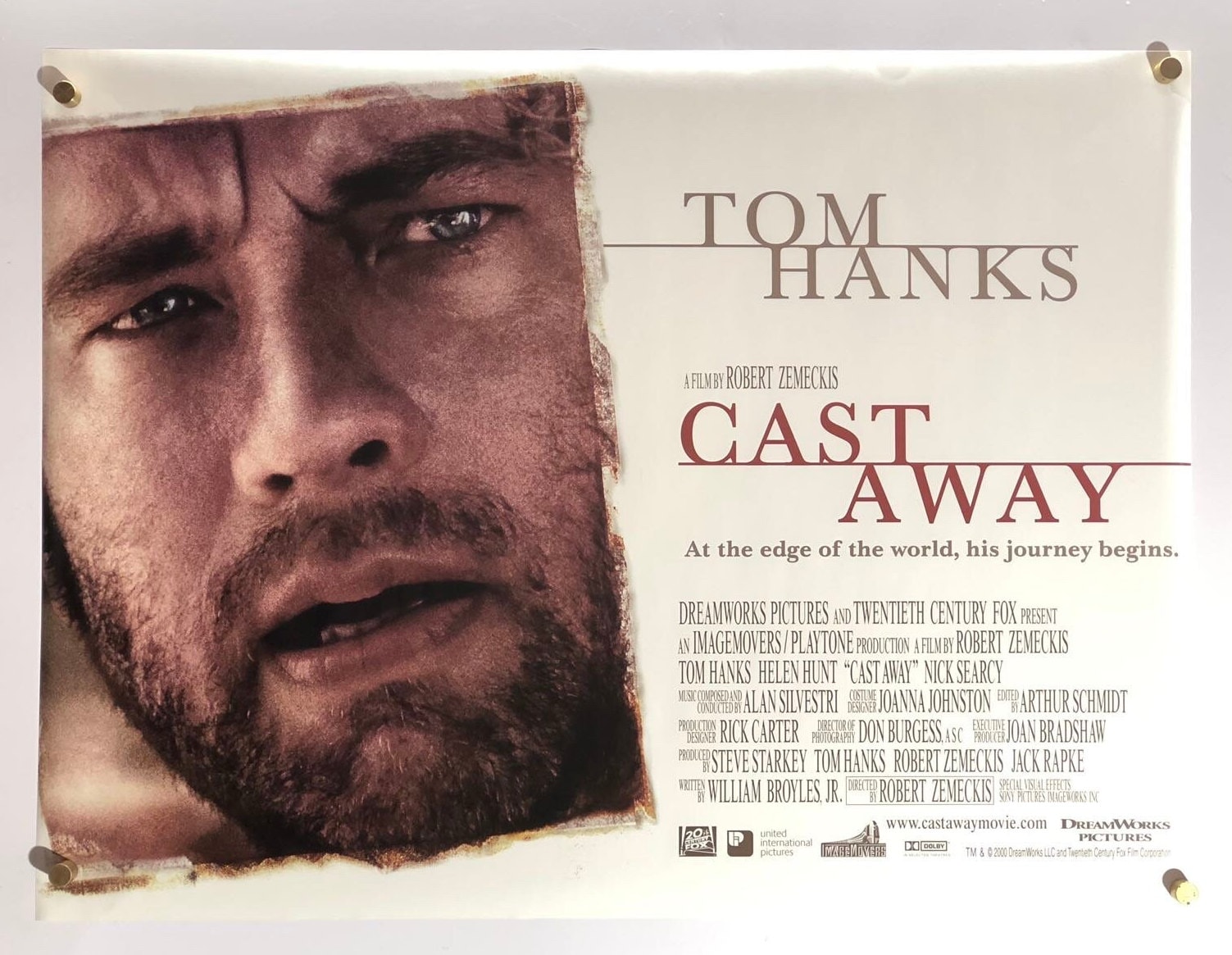 Cast Away 2000 British Quad Movie Poster Etsy