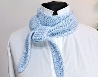 Hand knitted elegant small Sophie scarf