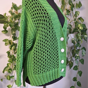 Handgestrickte Strickjacke aus Baumwolle