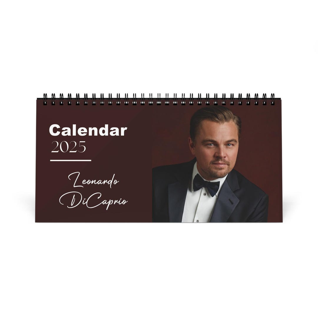 Leonardo Dicaprio 2025 Desk Calendar Oscar Winner Actor Monthly Planner