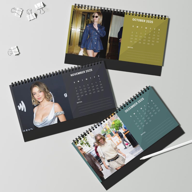 Sydney Sweeney 2025 Desk Calendar Euphoria the White Lotus Star