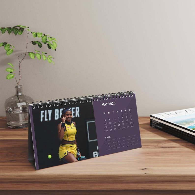 Coco Gauff 2025 Desk Calendar Tennis Star & Grand Slam Champion Coco