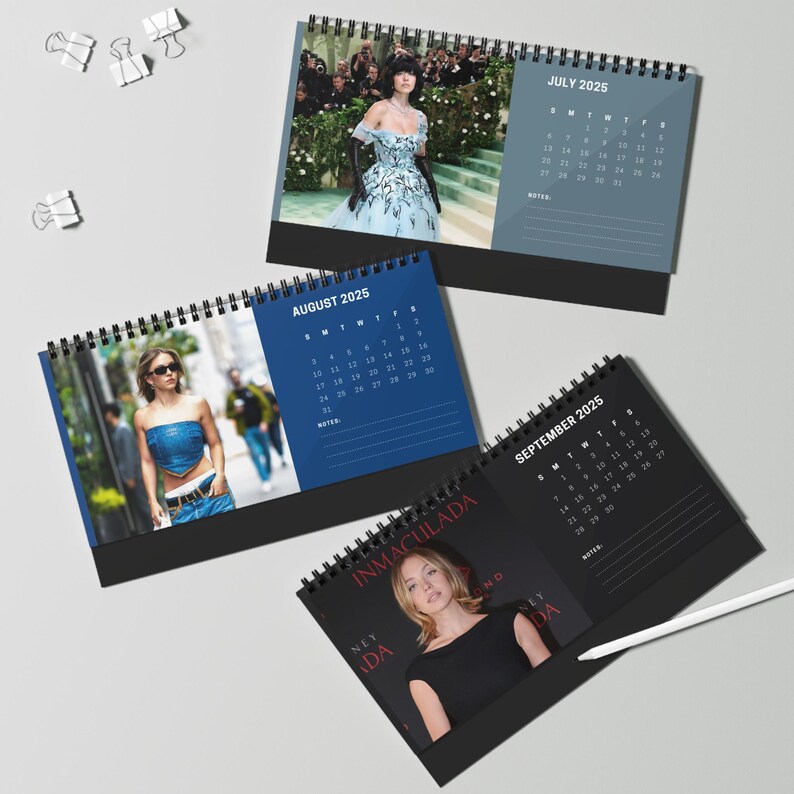 Sydney Sweeney 2025 Desk Calendar Euphoria the White Lotus Star