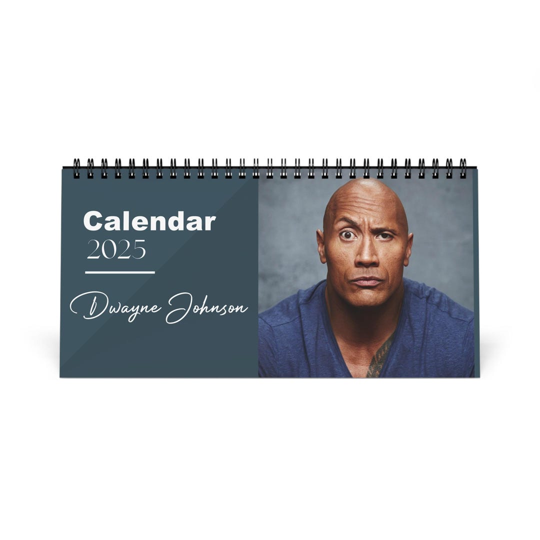 Dwayne Johnson 2025 Desk Calendar the Rock Actor Monthly Planner WWE