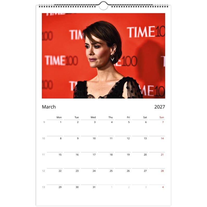 Sarah Paulson 2027 Calendar, Collectible Wall Calendar, Premium Photo ...