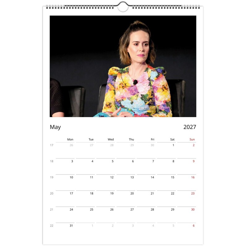 Sarah Paulson 2027 Calendar, Collectible Wall Calendar, Premium Photo ...