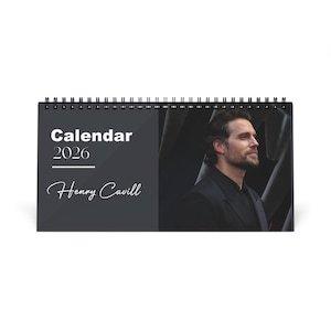 Henry Cavill 2026 Desk Calendar | Celebrity Photo Calendar | Star Gift | Desk Décor for Fans