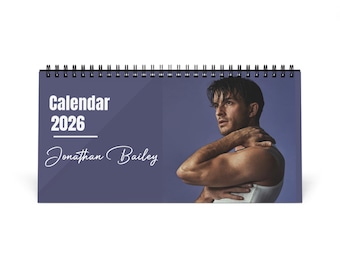 Jonathan Bailey 2026 Desk Calendar |  Monthly Planner | Kate & Anthony Romance | TV Show Gift | Fan Collection