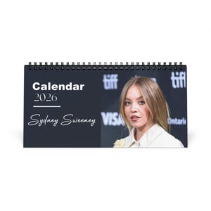 Sydney Sweeney 2026 Wall Calendar - A3 Big Size (30x42 Cm), 12 Month Photography Calendar