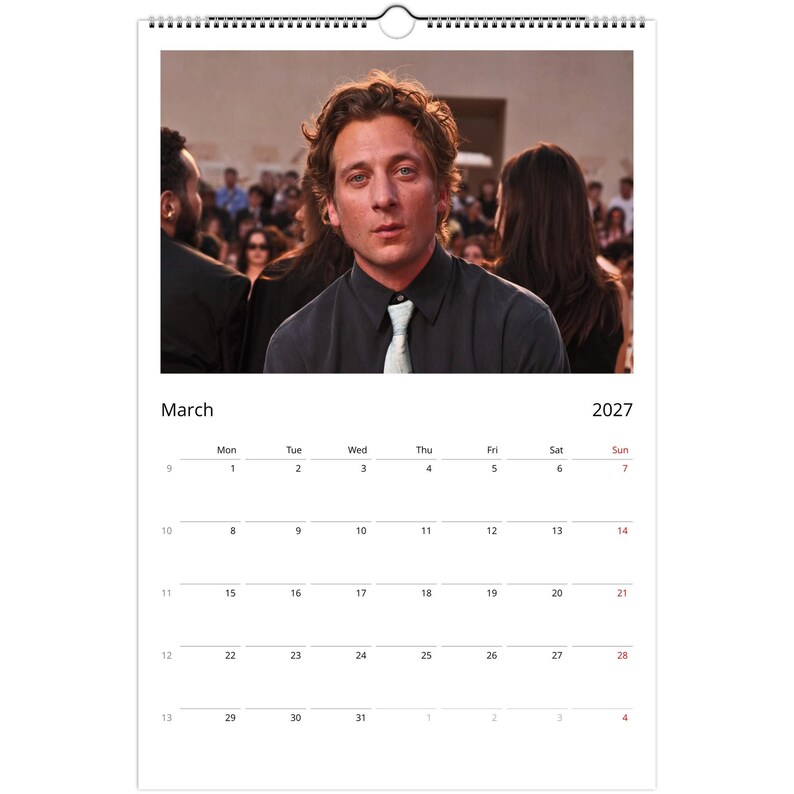 Jeremy Allen White 2027 Calendar, Collectible Wall Calendar, Premium ...