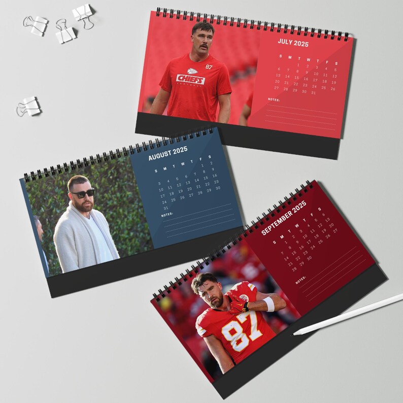 Travis Kelce 2025 Desk Calendar NFL Star & Super Bowl Champion Kansas