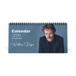 Willem Dafoe 2026 Desk Calendar | Premium Spiral Bound Celebrity Photo Calendar | High-Quality Fan Gift & Desk Décor