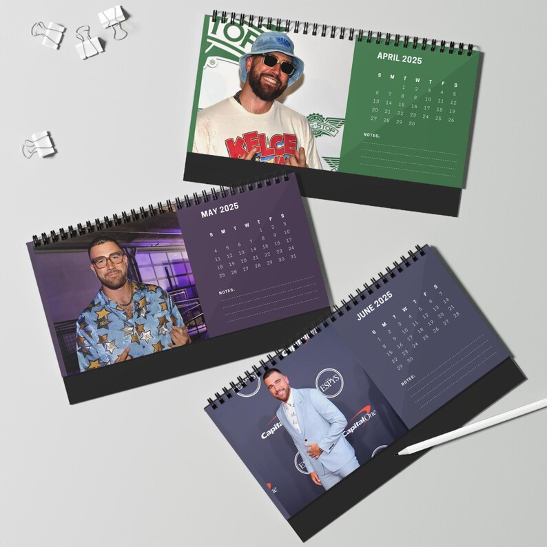 Travis Kelce 2025 Desk Calendar NFL Star & Super Bowl Champion Kansas