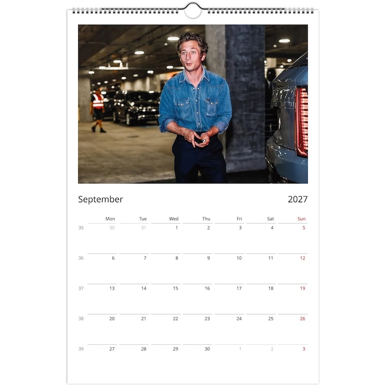 Jeremy Allen White 2027 Calendar, Collectible Wall Calendar, Premium ...