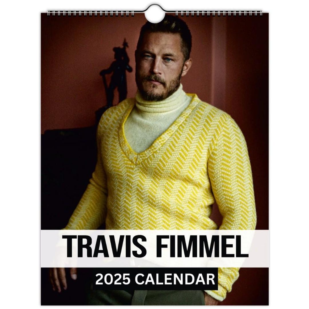 Travis Fimmel Wall Calendar 2025 Large, Vikings, Raised by Wolves, Warcraft, Fan Gift,wall