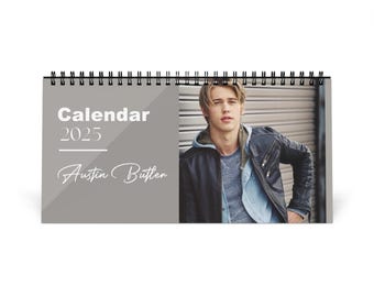 Austin Butler 2025 Desk Calendar | Elvis Presley Monthly Planner | Actor Gift | Music Biopic Memorabilia | Office Decor