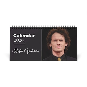 Anton Yelchin 2026 Desk Calendar | Premium Celebrity Photo Calendar for Fans | Stylish Spiral Bound Collectible Desk Décor