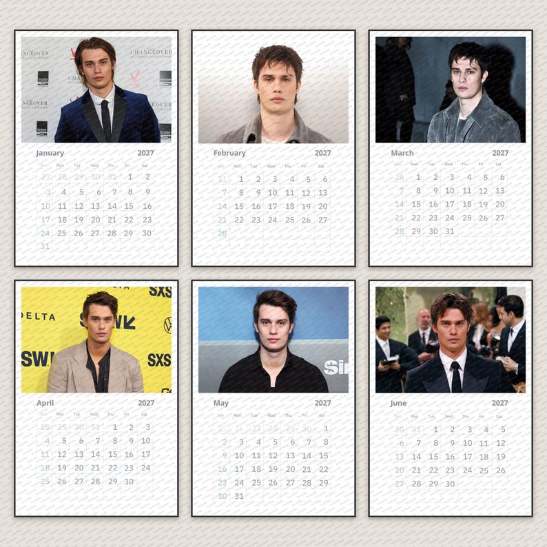 Nicholas Galitzine 2027 Calendar, Collectible Wall Calendar, Premium ...