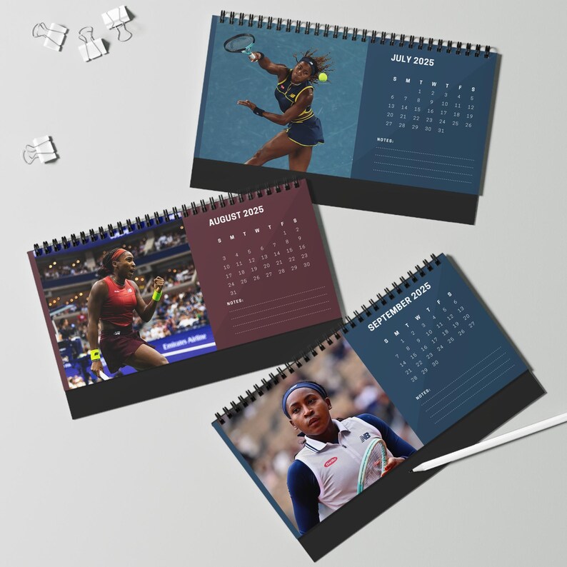 Coco Gauff 2025 Desk Calendar Tennis Star & Grand Slam Champion Coco