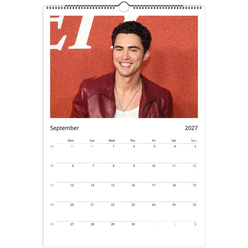 Darren Barnet 2027 Calendar, Collectible Wall Calendar, Premium Photo ...