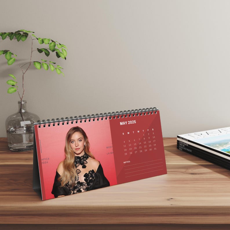 Sydney Sweeney 2025 Desk Calendar Euphoria the White Lotus Star