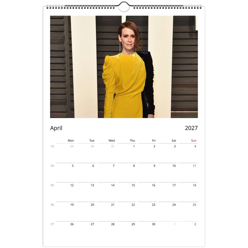 Sarah Paulson 2027 Calendar, Collectible Wall Calendar, Premium Photo ...