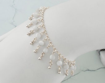 【HYERES LOR】22SS★ Colombed'Or Silver pearl chain anklet HYERES LOR】22SS☆ Colombed'Or Silver pearl chain anklet