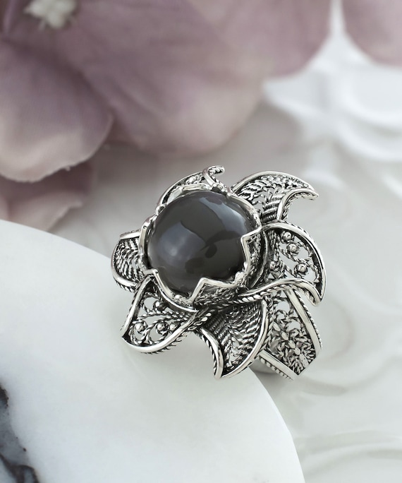 Bague gothique argent hot sale