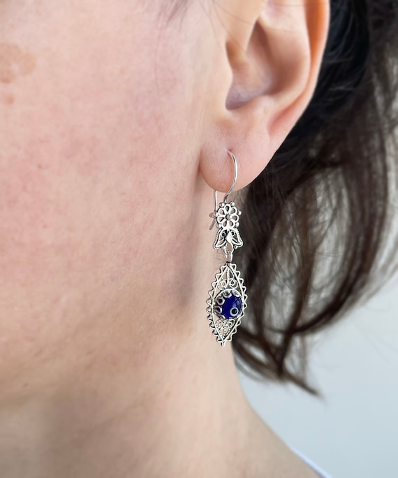 Pendientes Colgantes De Plata De Ley 925 Con Circonitas | Cuarzo Rosa | Hechos A Mano Para Mujer