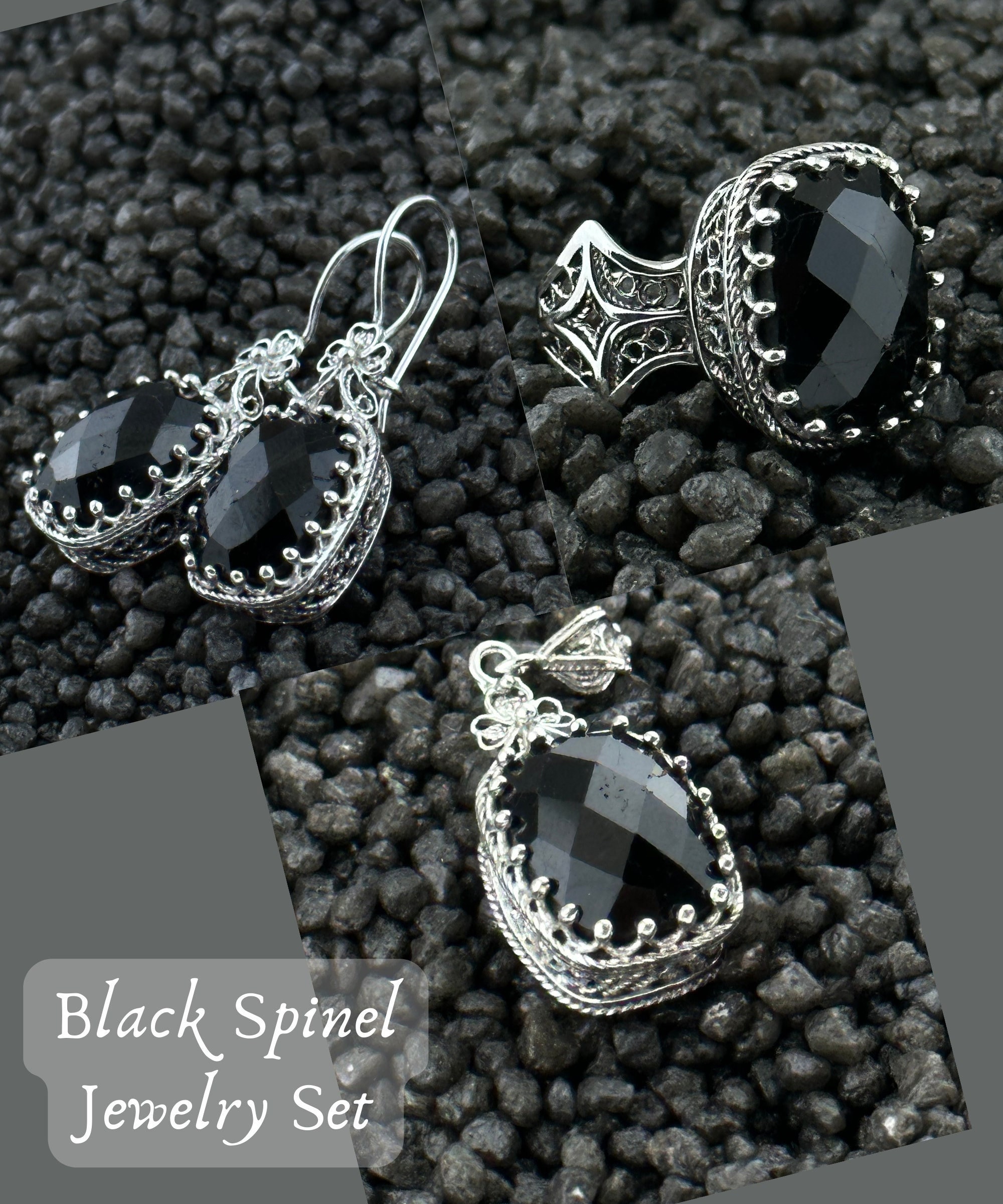 美品　JEWELRY STONE 23㎝　BLACK BLACK Women Black Crystal Choker Necklace Antique Gold Plated